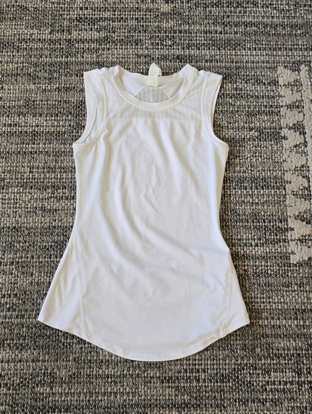 Fabletics White Mesh Yoke Tank